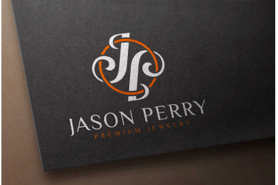 Colored Logo Mockup Printed on Black Paper Card