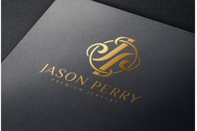 Copper Foil Stamping Logo Mockup on Black Card