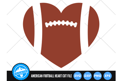 Football Heart SVG | Football Love Heart SVG