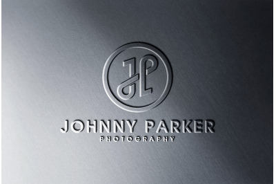 Embossed Molded Metallic Logo Mockup