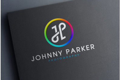 Full Color Logo Mockup on Black Paper