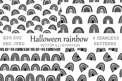 Halloween rainbow pattern. Rainbow pattern. Rainbow SVG