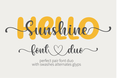 Hello Sunshine-A perfect pair font doo