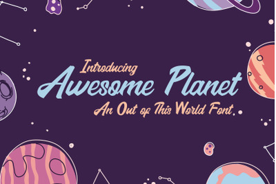 Awesome Planet (Craft Fonts, Cricut Fonts, Cute Fonts)