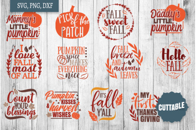 Fall Quote Bundle, Fall SVG quotes, Love Fall SVG Set, Autumn SVGs