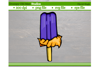 purple and orange popsicle | ice cream novelty