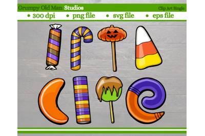 set of Halloween candy  and treats | Halloween designs