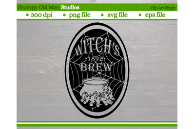 witch&#039;s brew label | Halloween design