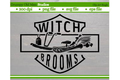 witch broom | Harley Davidson spoof | Halloween design