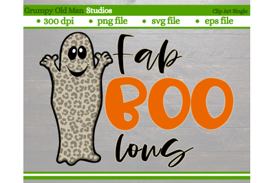 funny fabulous ghost | leopard print | Halloween design