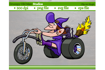 funny witch, witch, Halloween Motorcyle