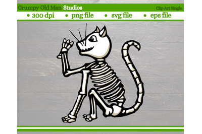 funny skeleton cat | Halloween design