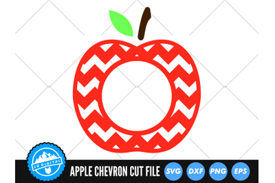 Chevron Apple Round Frame SVG | Apple SVG