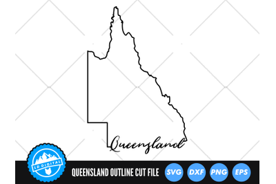 Queensland Outline SVG | Australian States SVG