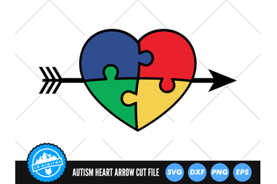 Autism Heart Arrow | Autism Awareness Cut File