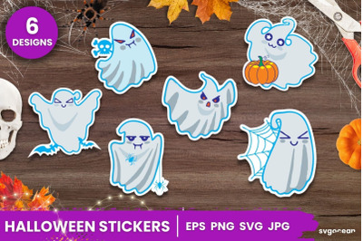 Kawaii Ghost Stickers