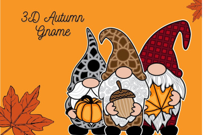 3D Autumn Gnomes SVG Bundle