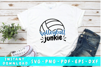 Volleyball junkie SVG