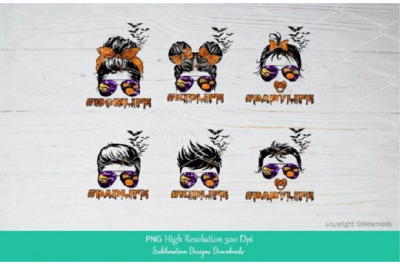 Halloween Matching Family Life Bundle Sublimation PNG - Spooky Family