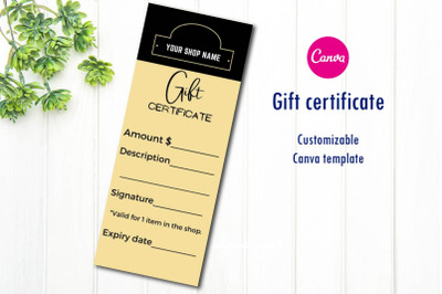 Editable Canva Gift Certificate