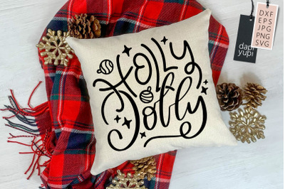 Holly Jolly SVG Christmas Lettering Quotes