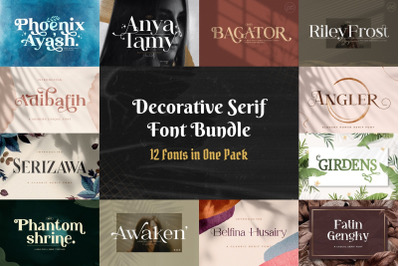 Decorative Serif Font Bundle
