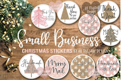 Printable Christmas Small Business Stickers for Packaging