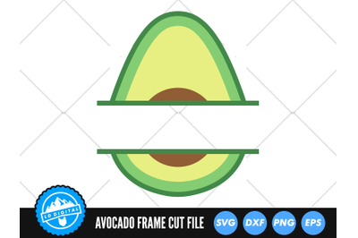 Avocado Monogram SVG | Avocado Cut File | Kawaii Fruit |