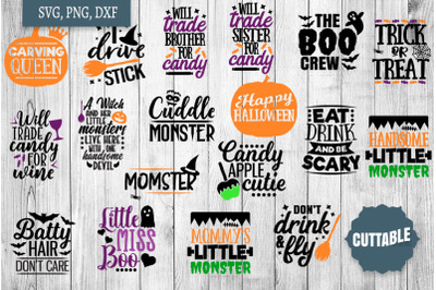 Halloween Bundle, Halloween SVG Cut file, Fun Monster SVG Quotes
