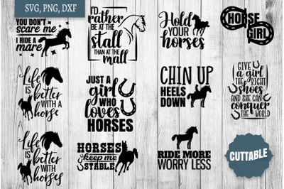 Horses SVG quote bundle, Love Horses cut files, Equine SVGs