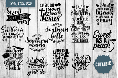 Southern SVG quotes, Southern quote cut files, Southern SVG set