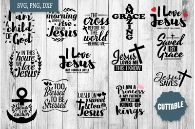 Jesus Quote Bundle, Christian SVG quotes, Jesus Quote cut files