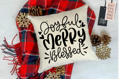 Joyful Merry Blessed SVG Christmas Quotes