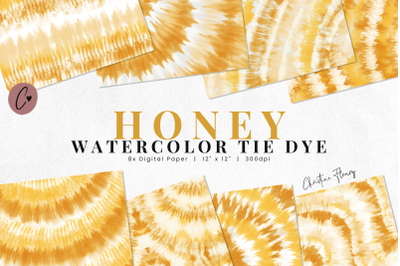 Honey Watercolor Tie Dye Sublimation Digital Paper