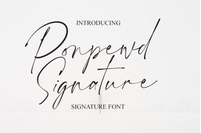 Ponpewd Signature Script Brush Font