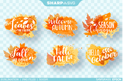 Fall Sayings sublimation PNG | Sublimation Bundle Quotes PNG