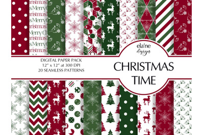 Christmas Time Digital Paper Pack
