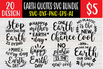 Earth Quotes SVG Bundle cut file