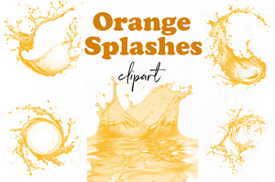 Orange Juice Clipart, Splash Overlays, Orange Clipart