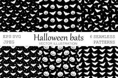Halloween bat pattern. Bats pattern. Bat SVG. Spider pattern