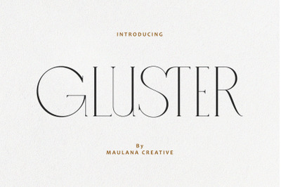 Gluster Serif Display Font Typeface