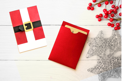 Santa Claus Suit Gift Card Holder | SVG | PNG | DXF | EPS