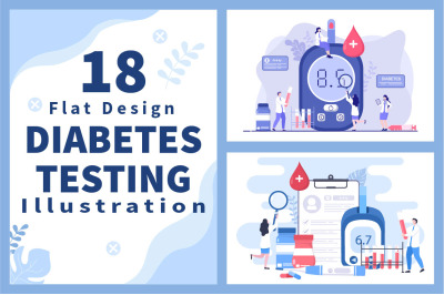 18 Diabetes Testing Healthcare Illustration