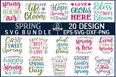 spring svg bundle