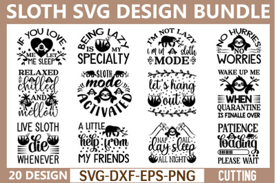 Sloth Svg Bundle