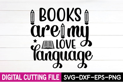 books are my love language svg