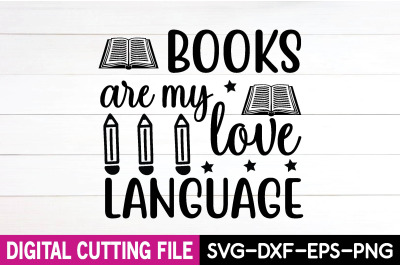 books are my love language svg