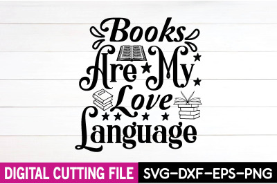 books are my love language svg