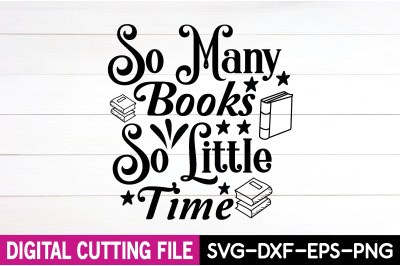 so many books so little time svg