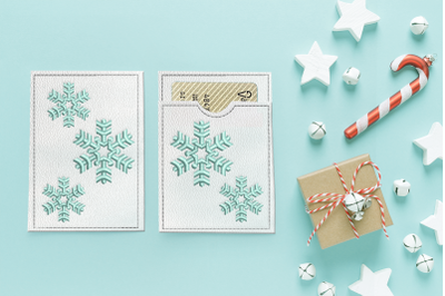 ITH Snowflake Gift Card Holder | Applique Embroidery